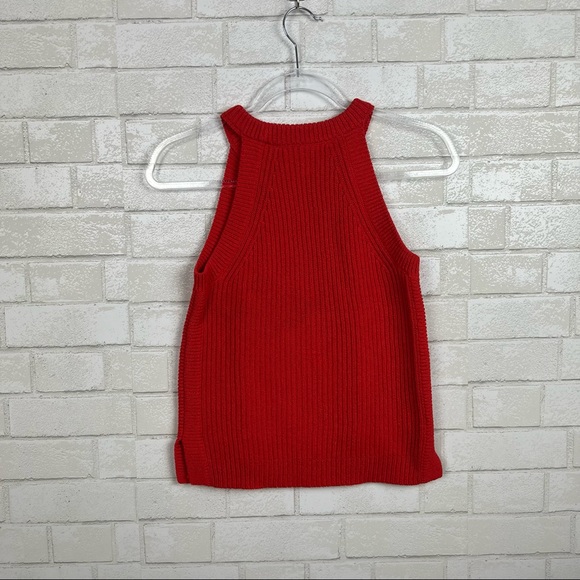 Madewell Valley Red Sweater Knit High Neck Ribbed Size XS - Picture 2 of 5